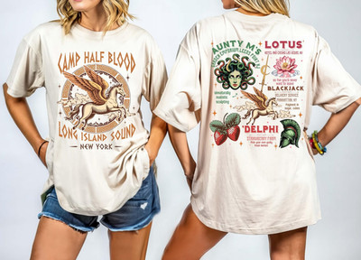 Percy Jackson And Olympians Camp Half Blood T-Shirt Sand Double-Sided S-5XL