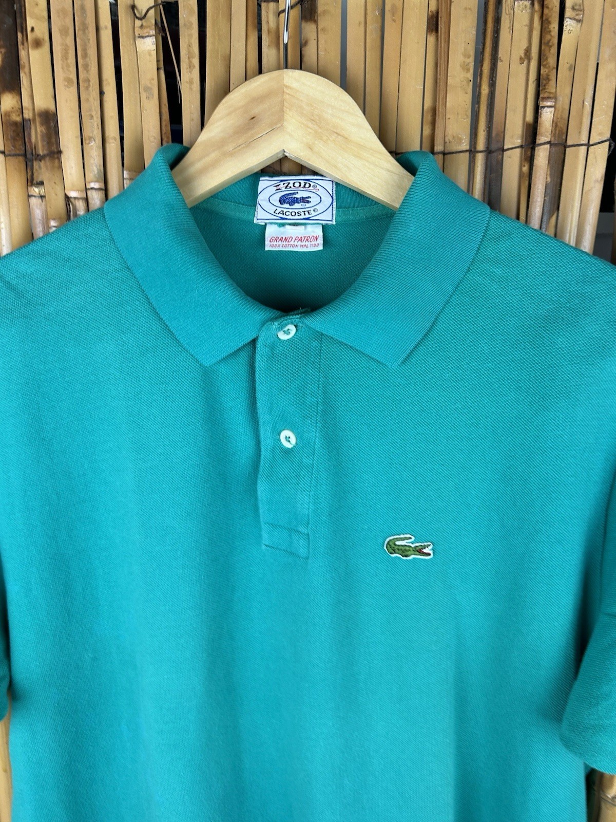 Vintage IZOD Lacoste Polo Shirt Mens XL In Green  With Croc Logo thumbnail 2