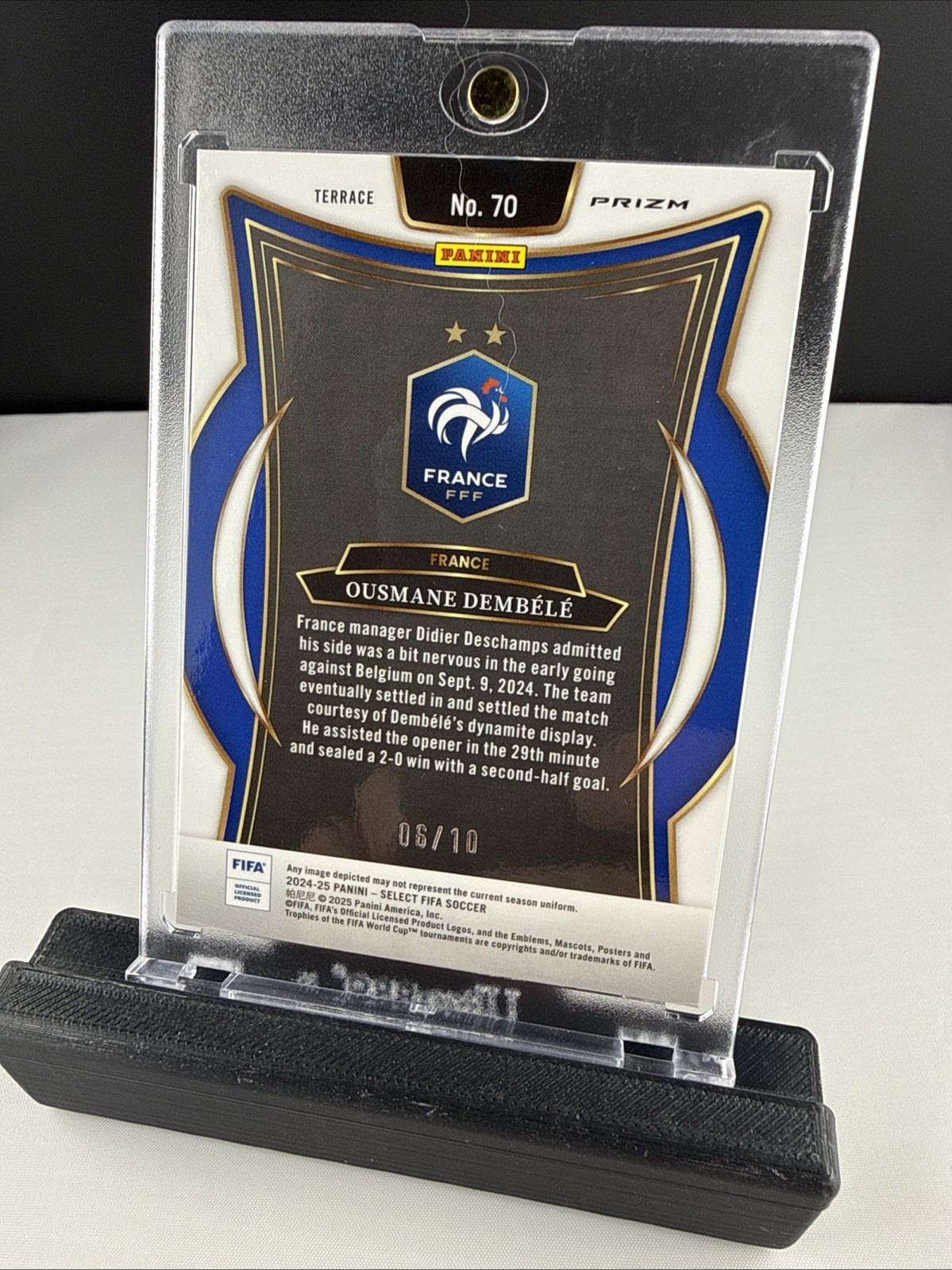 2024-25 Panini Select FIFA #70 Ousmane Dembele TRUE GOLD PRIZM #/10 France PSG view 7