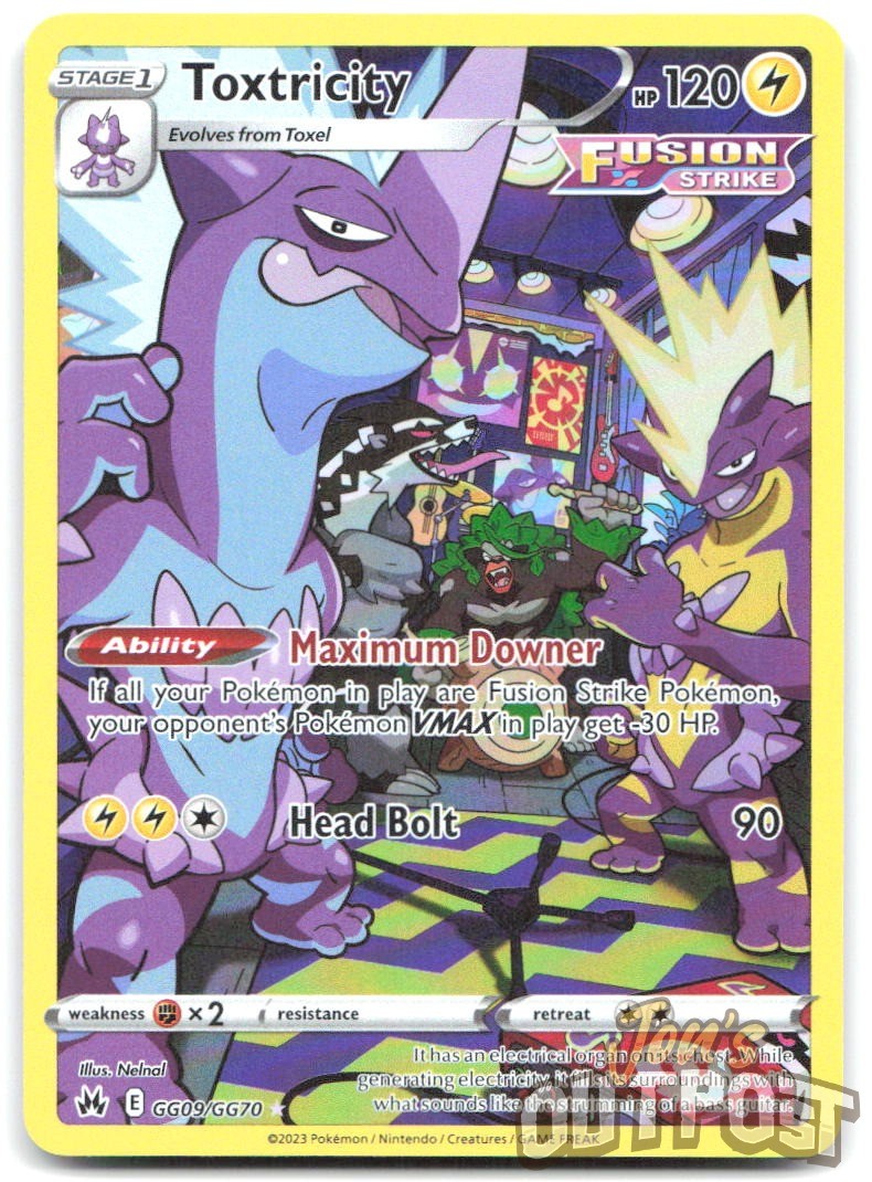 Toxtricity GG09/GG70 Holo Crown Zenith Galarian Gallery Pokemon NM