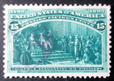 Buffalo Stamps:  Scott #238 Columbus Expo,  XF/S- Purple Cancel, CV= $750 as XFS