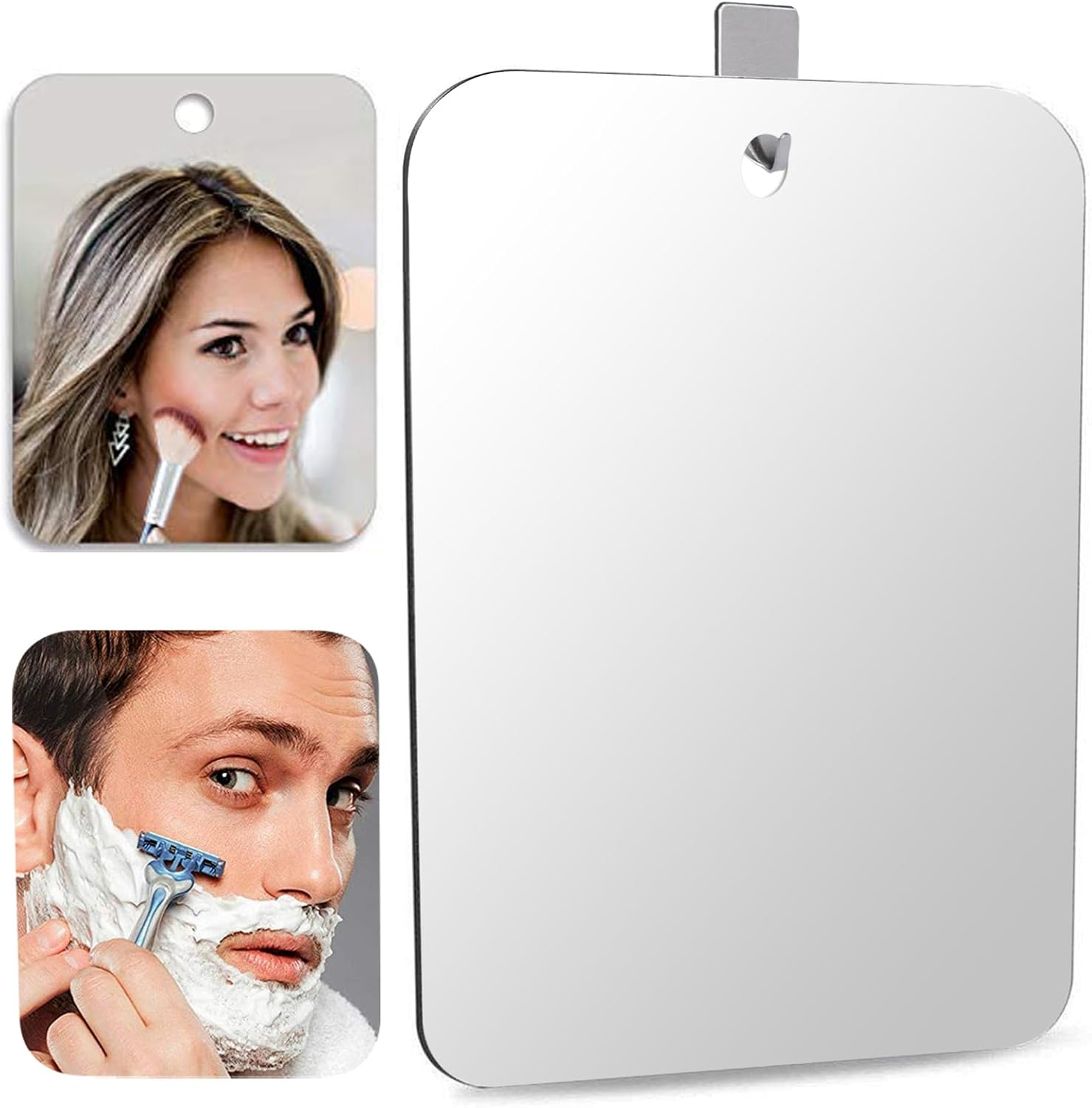 Deluxe Large Shower Mirror Fogless Shaving Mirror (11 Inx7.8 In) Anit-Fog Shave