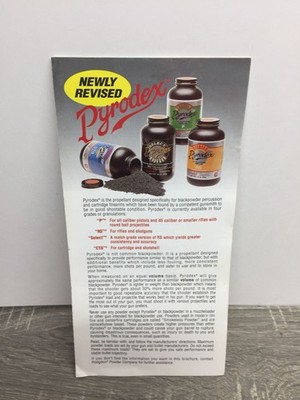 Pyrodex Brochure Newly Revised Blackpowder Propellant Pamphlet 1995 Leaflet