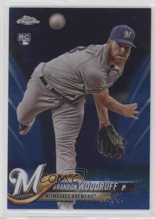 2018 Topps Chrome Blue Refractor 66/150 Brandon Woodruff #179 2d9