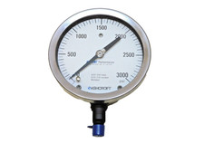 ASHCROFT AISI316 PRESSURE GAUGE 0-3000PSI 4.5" FACE 1/4" NPT