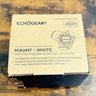 Echogear Wall Mount White Echo Dot 4th Gen EGMA-EDM2 NEW