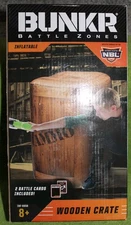 BUNKR Battle Zones Inflatable Wooden Crate for Nerf Paintball Obstacle Course