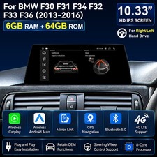 Apple Carplay 10.33'''' Autoradio Android 14 64GB F�r BMW F30 F31 F32 F33 F34 F36