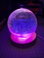 Purple Dome Light, resin, moving center,  LED stand, mains powered. night light