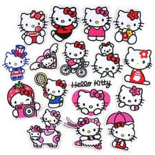 17Pcs Cute Cartoon Cat Iron On Patches, Sew on/Iron on Applique Embroidered P...
