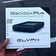 Glyph Blackbox Plus 1TB Rugged External Hard Drive USB-C Portable, Black