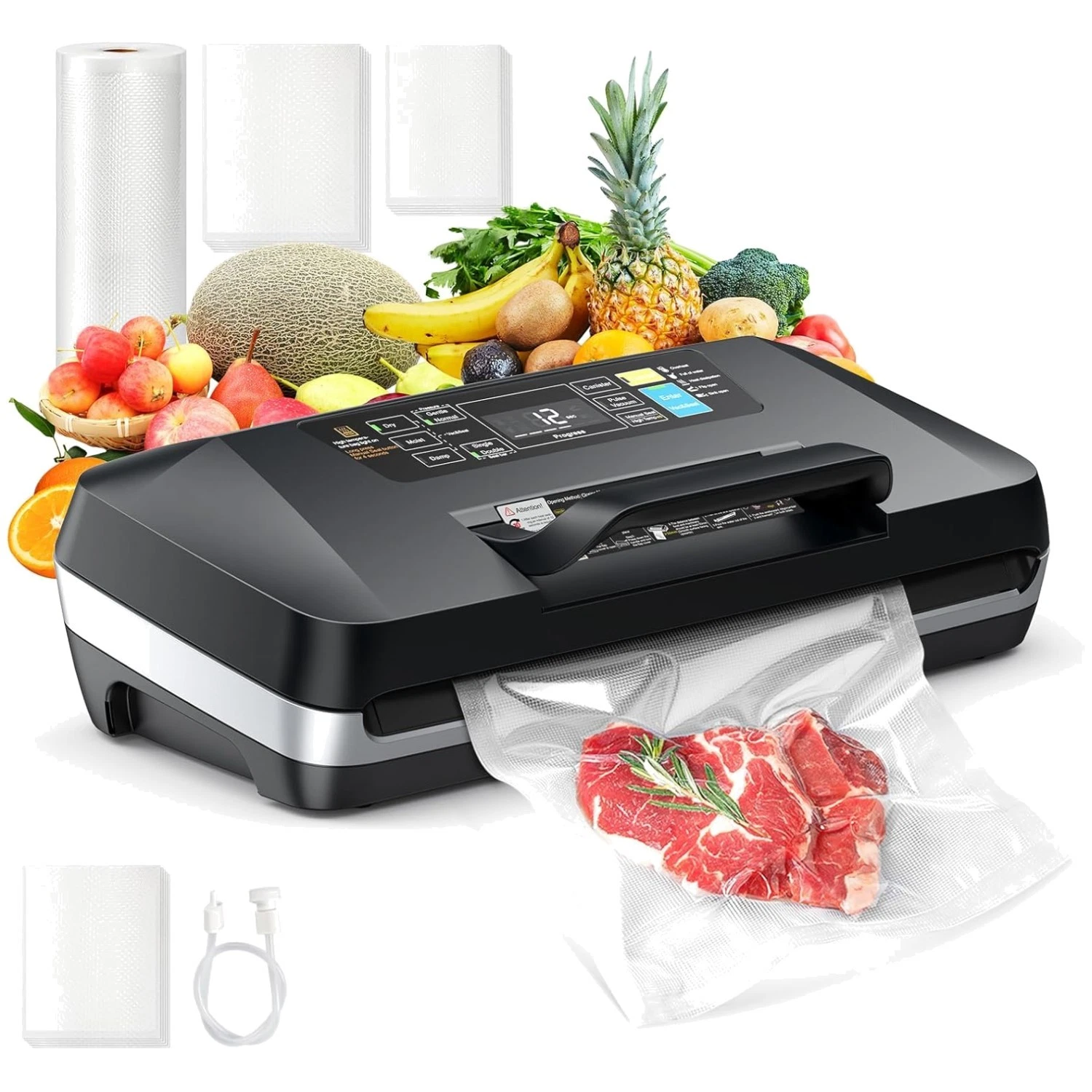 Commercial Vacuum Sealer with Double Heat Seal