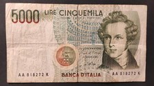 Italy 5000 Lire banknote dated 04/01/1985 Pick-111 TTB-