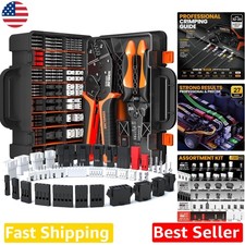Durable Crimping Tool Kit: 1720pc JST/Dupont Connectors, Ratchet Crimper for DIY