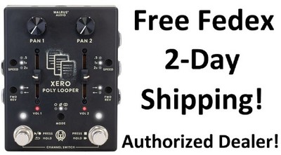 New Walrus Audio Xero Polylooper Looper Guitar Effects Pedal Black