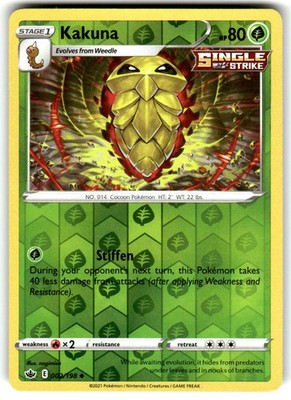 Kakuna Reverse Holo Uncommon Chilling Reign 002/198 LP