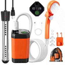 Portable Camping Shower with Heater, 6000mAh Rechargeable Camping Shower with...