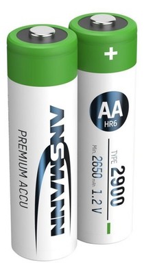 ANSMANN NiMH Akku Mignon AA Typ 2900 (min. 2650 mAh) 2er Papierblister #25254885