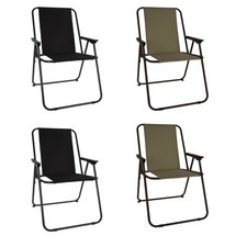 2 Stück Campingstuhl Camping Klappstuhl Anglerstuhl Regiestuhl Faltstuhl Metall