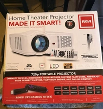 RCA Roku Smart Home Theater Projector 720p with Roku Stick  (Gaming Ready)