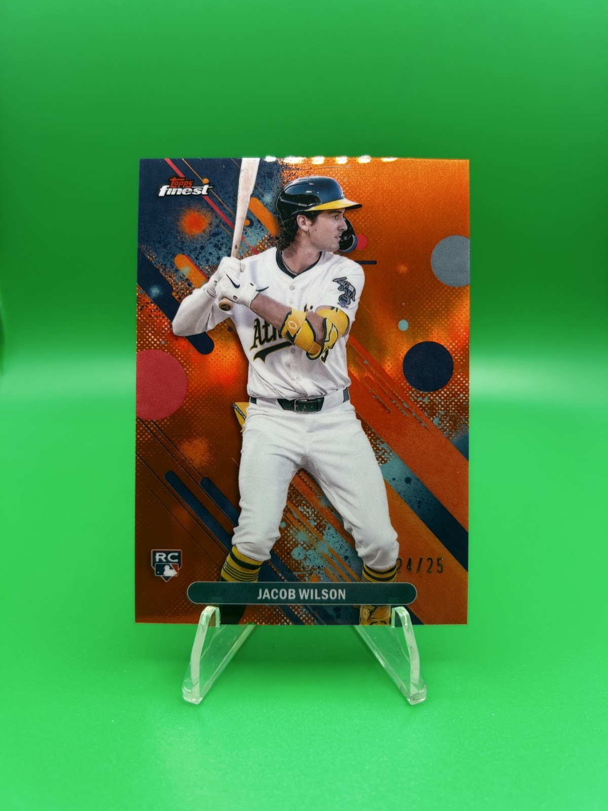 2025 Finest Jacob Wilson Common RC Orange Refractor /25 Rookie