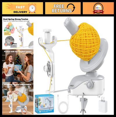 Large Capacity Electric Yarn Winder - Auto Spinner, Stepless Speed, Compact Wool