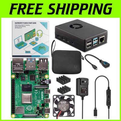 8GB Raspberry Pi 4 Starter Kit - Heavy-Duty Aluminum Case & Efficient Cooling
