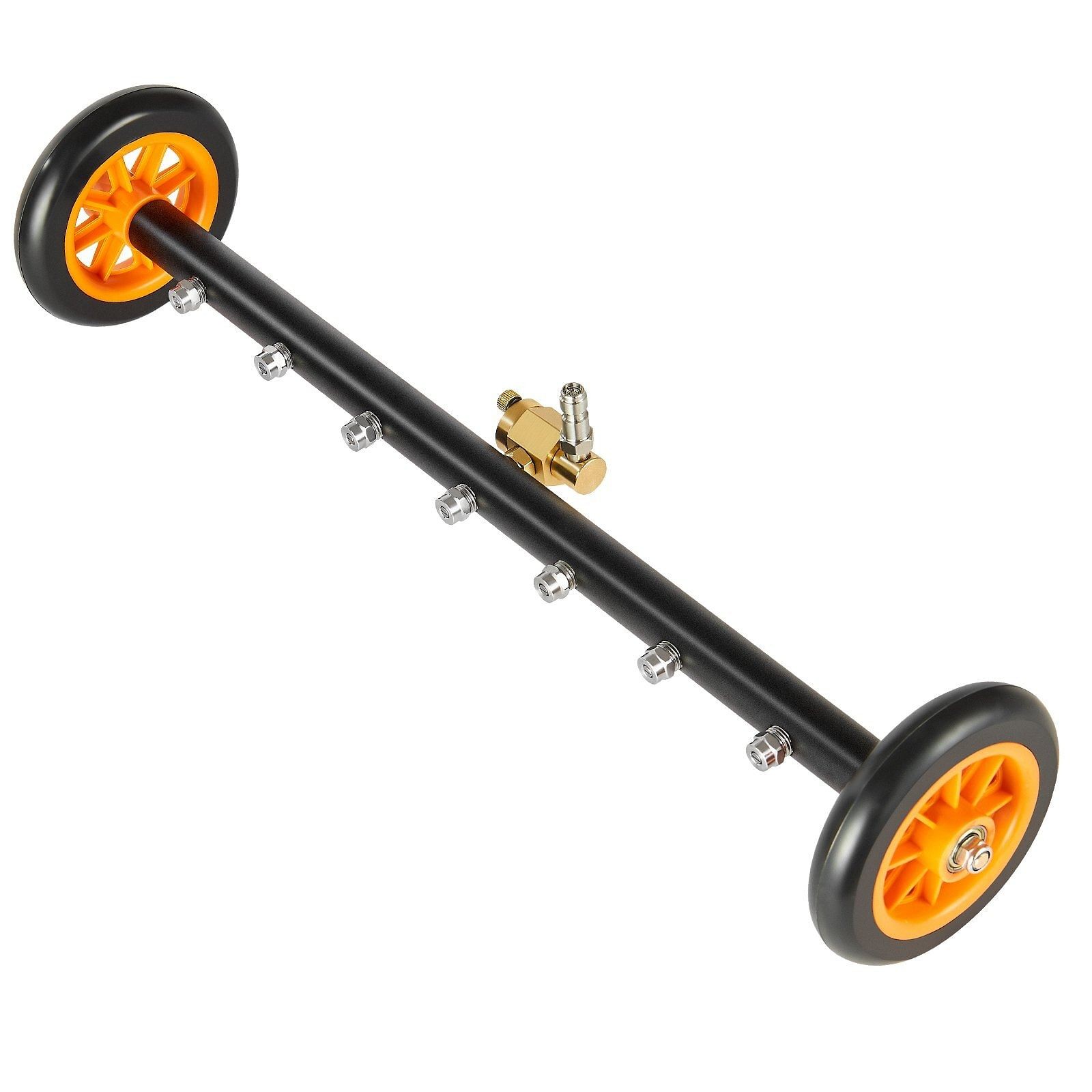 24 Inch Pressure Washer Undercarriage Cleaner with 2 Wheels and Extended Wands