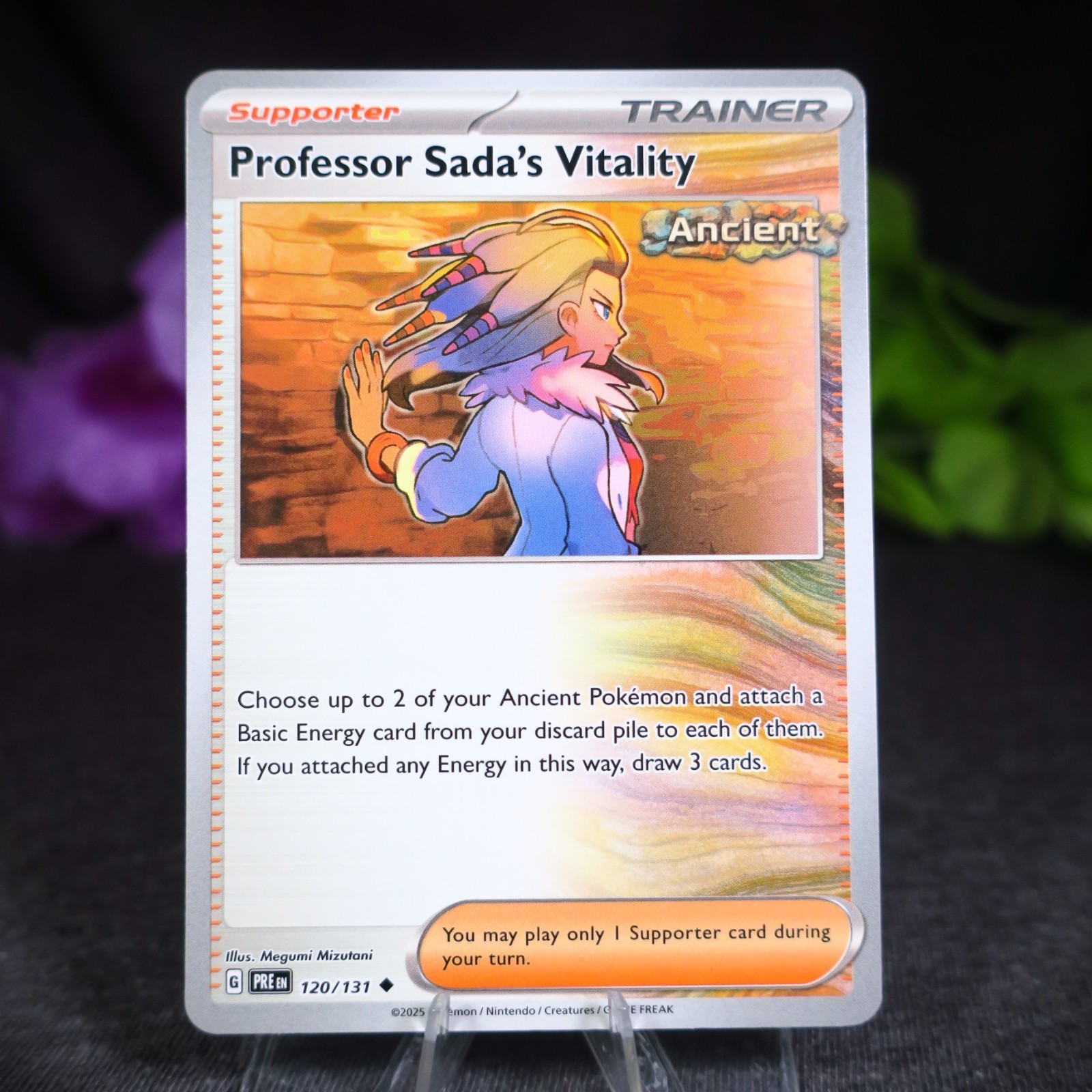 Professor Sada's Vitality 120/131 Pokemon Prismatic Evolution SV Card (PRE)