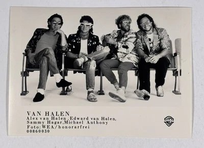 Van Halen Sammy Hagar Foto Vintage Negro y Blanco Pulsar Promoción Circa 1980s - Imagen 1 de 4
