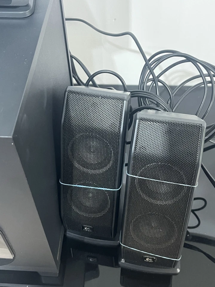 Logitech X-540 Gaming PC Computer Surround Sound Lautsprecher GETESTET FUNKTIONIERT VIDEO - Bild 4 von 4