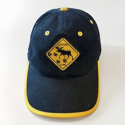 Moose Crossing Canada Basecap Schwarz Gelb Elch Cap Kanada Strapback Outdoor
