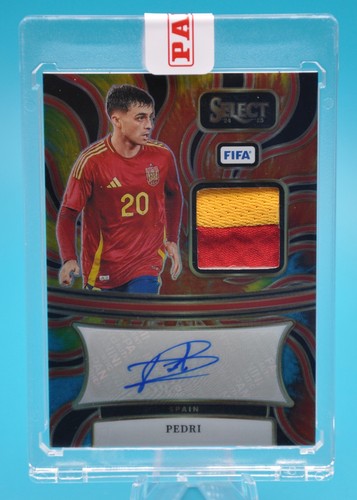 2024-25 Select FIFA Pedri Autograph Material Auto Tie Dye Prizm /25 Spain SSP