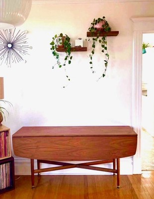 Original 1961 Drexel Declaration walnut drop-leaf table