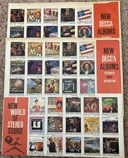 DECCA RECORDS Company LP Inner Sleeves Set of 2; circa 1961 