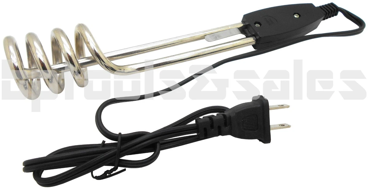 10u0026#034; 1000W-110V Water Heater Portable Electric Immersion Element Boiler  Travel | eBay