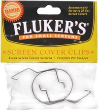 Reptile, Flukers Screen Cover Clips Small Tanks up to 29 Gallons 