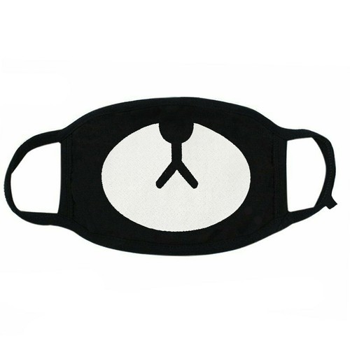 Handmade Anime Cartoon Inspired Expression New Cotton Face Mask Cover - Black - Picture 45 of 90