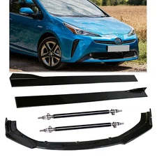 For Toyota Prius Front Bumper Lip Splitter Spoiler Glossy Black Body Kit