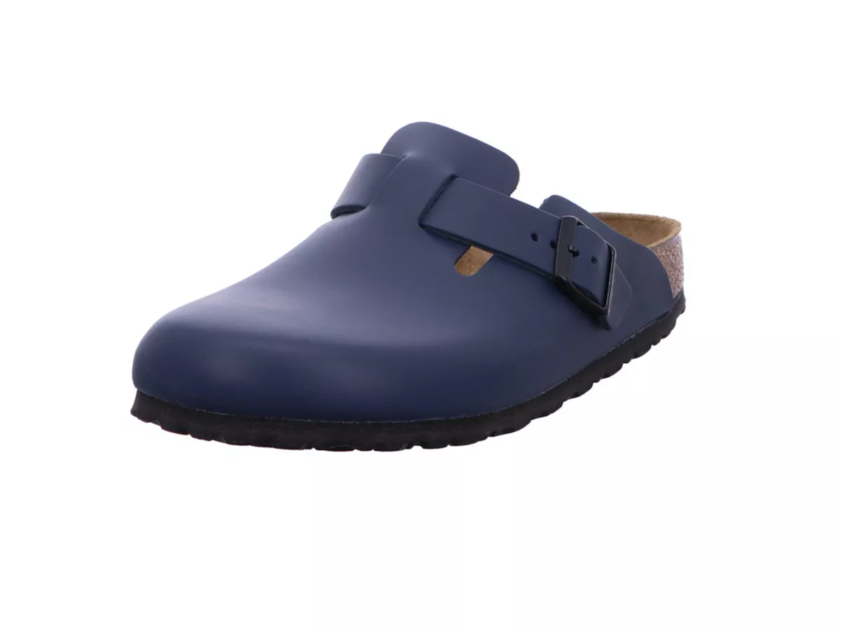 Birkenstock Boston Blue Navy Leather Clogs Mules Slippers Birkenstock Boston Blue Navy Leather Clogs Mules Slippers