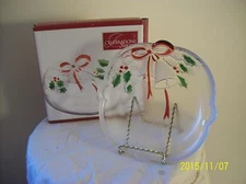 Mikasa Celebrations Christmas Bell & Ribbon "Bless This Home" Serving Plate