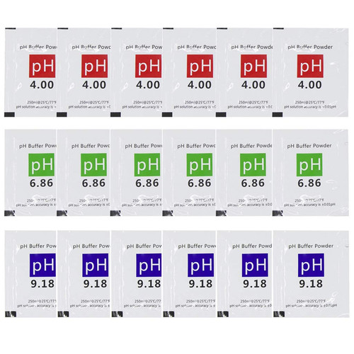 18 Pack- pH Meter Buffer Solution Powder 6.86/4.00/9.18 pH Calibration Solution