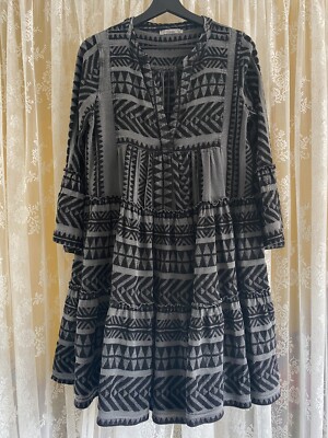 Grau/Schwarz Devotion Twins Kleid Größe Eu XS Eu34/38 Uk 8/10