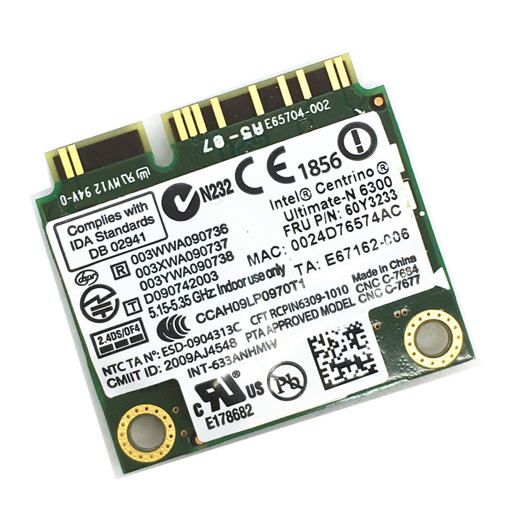 Intel Ultimate N 6300 633ANHMW WIFI Wireless Card For Thinkpad FRU