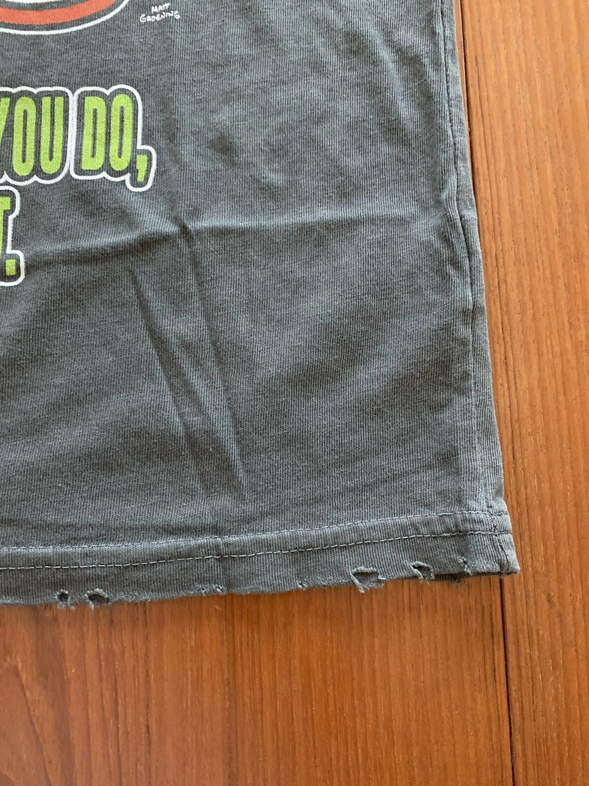 Junk Food Clothing The Simpsons Mens T-Shirt Medium Grey Bart Devil Retro