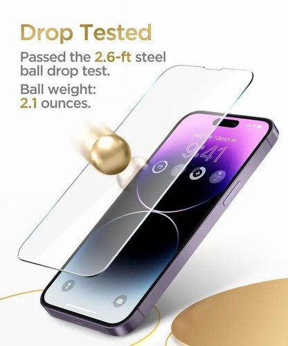 tempered glass protector iphone 14 pro max 2-Pack - 第 5/6 張圖片