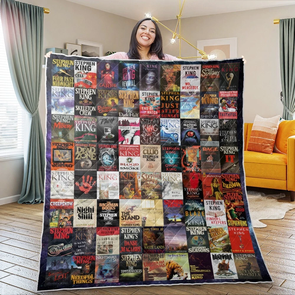 Stephen King Quilts, Stephen King Halloween Horror Movie Quilt Blanket