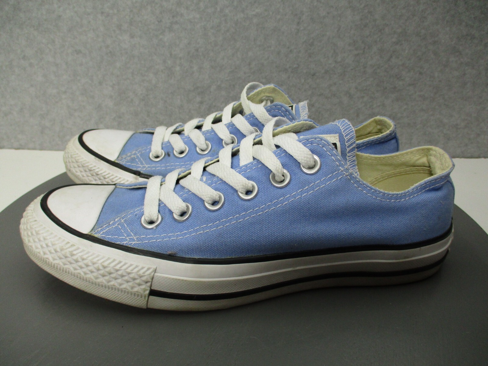 Converse All Star Low Canvas Blue Lace Shoes Womens Sz 6.5 Converse All Star Low Canvas Blue Lace Shoes Womens Sz 6.5