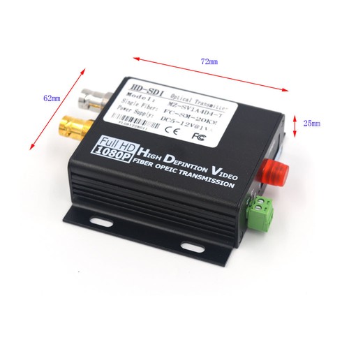 HD SDI Video Audio Over Fiber Optic Media Converters Singlemode Single Fiber FC - Foto 6 di 8