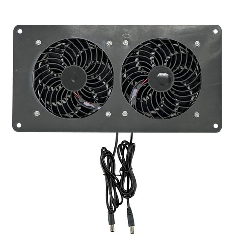 12V Twin Fan Ventilator 3000RPM DC5.5x2.1mm Input with 1 to 2 Split Cable - Photo 6/8